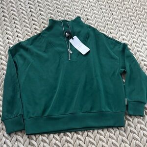 Varley Hawley Half-Zip Pullover in Forest